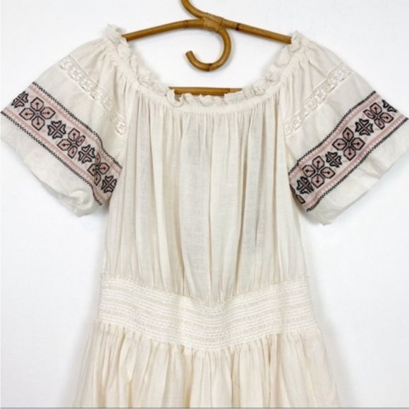 LoveShackFancy | Polly Embroidered Cotton Dress Size L - Picture 7 of 12